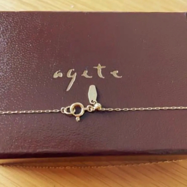 agete(アガット)のagete　ダイヤモンド ネックレス　K18YG　0.10ct レディースのアクセサリー(ネックレス)の商品写真