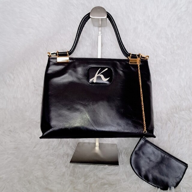 キタムラ ハンドバッグ - 黒×ゴールド