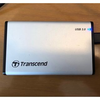 トランセンド(Transcend)の【美品】transcend USB3.0ポータブルHDDケース+500GBHDD(PC周辺機器)