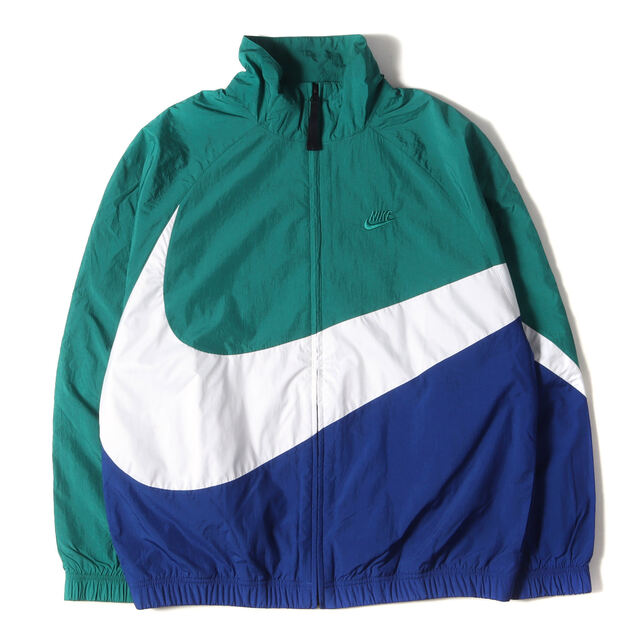 NIKE(ナイキ)のNIKE ナイキ ジャケット ビッグスウッシュ ウーブンジャケット HBR STMT WOVEN JACKET 19SS ミスティックグリーン L アウター ブルゾン 【メンズ】【中古】 メンズのジャケット/アウター(その他)の商品写真