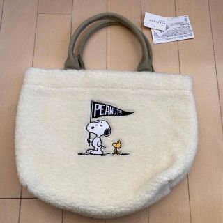 ピーナッツ(PEANUTS)のスヌーピー　もこもこトートバッグ(トートバッグ)