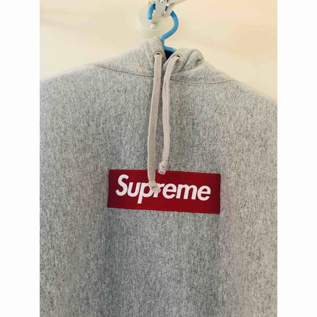 Supreme box logoパーカー　グレー　M