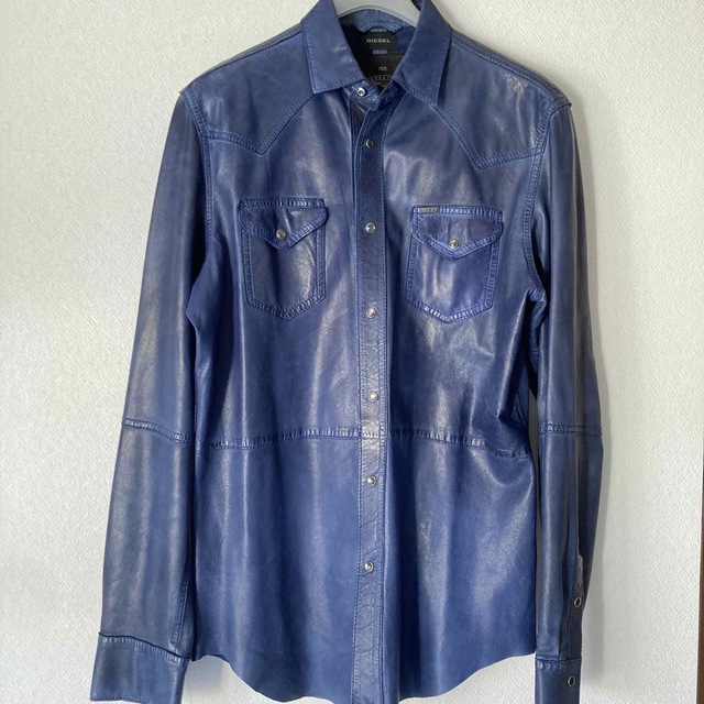 DIESEL(ディーゼル)のディーゼル　レザーシャツ　シープスキン100%  メンズのジャケット/アウター(レザージャケット)の商品写真