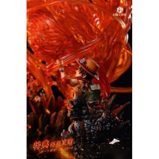 ワンピース 火拳のエース フィギュア ワーコレ ガレージキット 塗装済み完成品