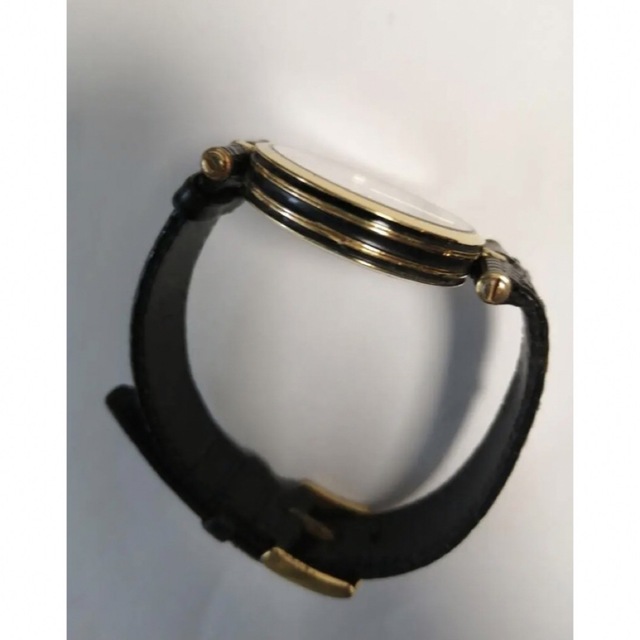 ◇ GUCCI グッチ シェリーライン ラウンドフェイス 腕時計 ブラック ...