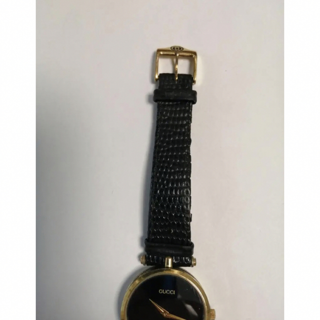 ◇ GUCCI グッチ シェリーライン ラウンドフェイス 腕時計 ブラック ...