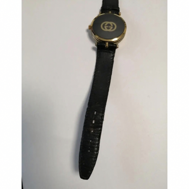 ◇ GUCCI グッチ シェリーライン ラウンドフェイス 腕時計 ブラック ...