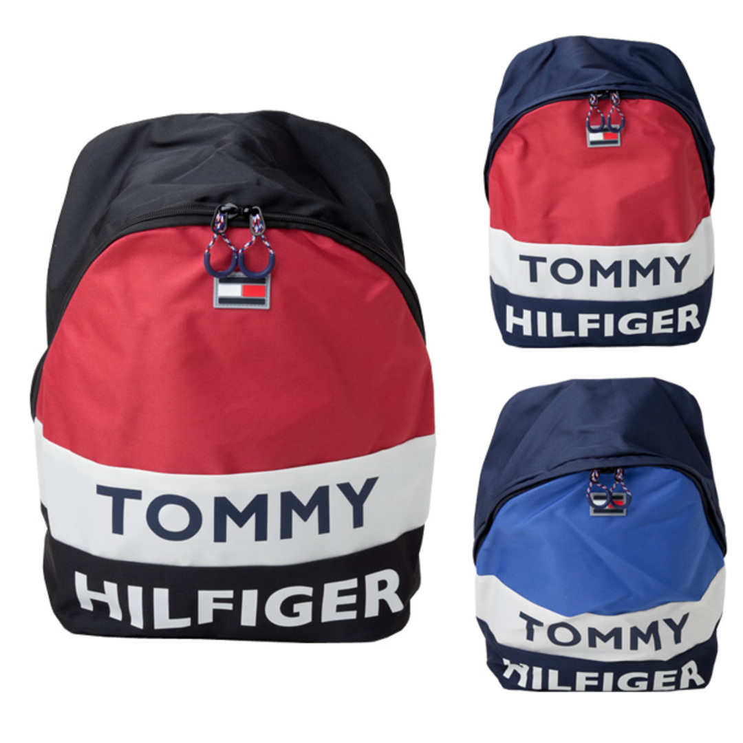 TOMMY HILFIGER(トミーヒルフィガー)のトミーヒルフィガー リュック ロゴ tc980ae9 BLK/WHT/RED メンズのバッグ(バッグパック/リュック)の商品写真