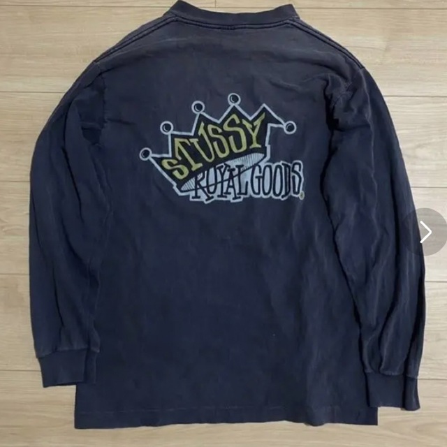 Old stussy 80s ロンT 折れクラウン　シングルステッチTシャツ/カットソー(七分/長袖)