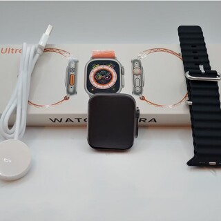 【体温・着信・ベルト】スマートウォッチ(ブラック)GS8+Ultra 日本語対応(腕時計(デジタル))