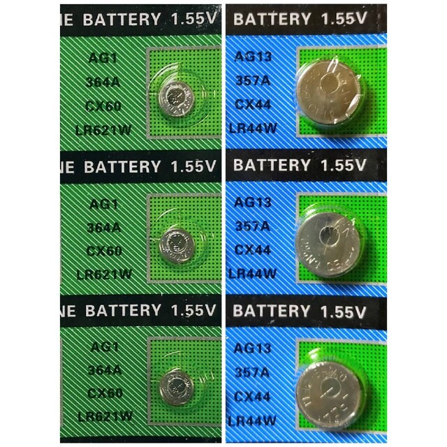 アルカリLR621ボタン電池６個セット