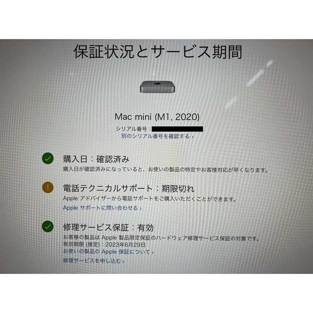 デスクトップ型PCApple M1 Mac mini メモリ16GB 1TB 2022年7月購入