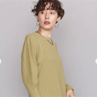 ビューティアンドユースユナイテッドアローズ(BEAUTY&YOUTH UNITED ARROWS)のBY ランダムリブ ボリュームスリーブカットソー(ニット/セーター)