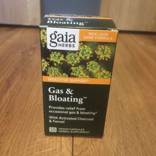 新品未開封　Gaia Herbs  Gas & Bloating 50粒(その他)