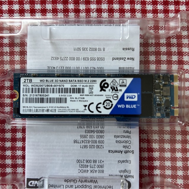 WD BLUE 内蔵SSD M.2-2280 / 500GBの+mu-8.com