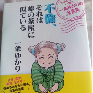 シュウエイシャ(集英社)の不倫、それは峠の茶屋に似ているたるんだ心に一喝！！一条ゆかりの金言集(文学/小説)