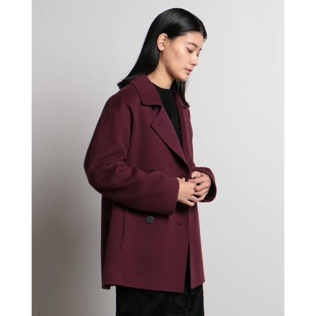 Theory luxe 21aw ピーコート 290 マルベリーレッド smcint.com