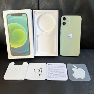 アイフォーン(iPhone)の【修理歴なし美品】iPhone 12 mini 128gb グリーン(スマートフォン本体)