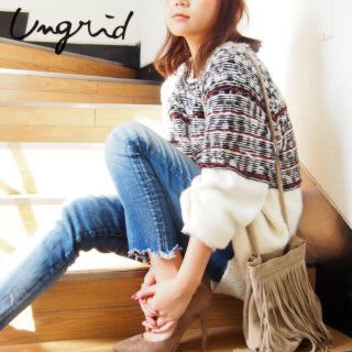 アングリッド(Ungrid)のUngrid ジャガードニットワンピース(ミニワンピース)