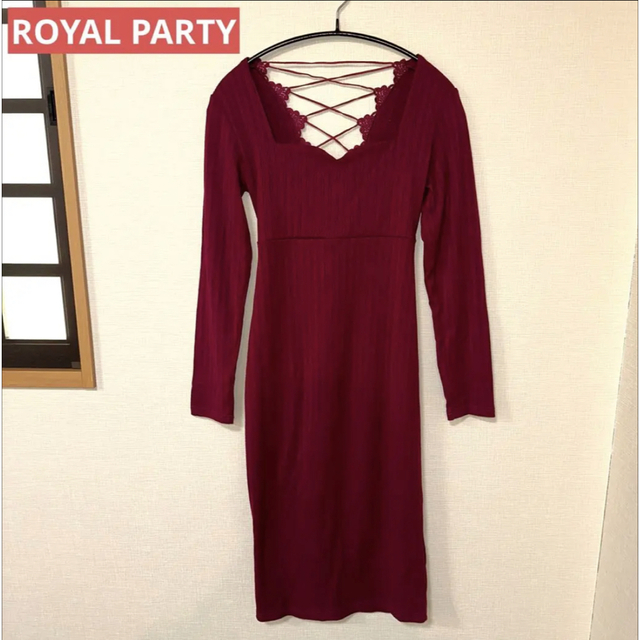 ロイヤルパーティーROYAL PARTY バックレースアップタイトワンピース