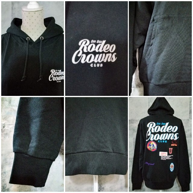 RODEO CROWNS WIDE BOWL(ロデオクラウンズワイドボウル)のミックスパッチフーディ♡RODEO CROWNS ロデオクラウンズ  タグ付き レディースのトップス(パーカー)の商品写真