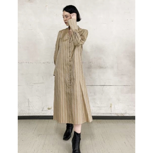 mame - 新品mame Floral Stripe Silk Jacquard Dressの通販 by