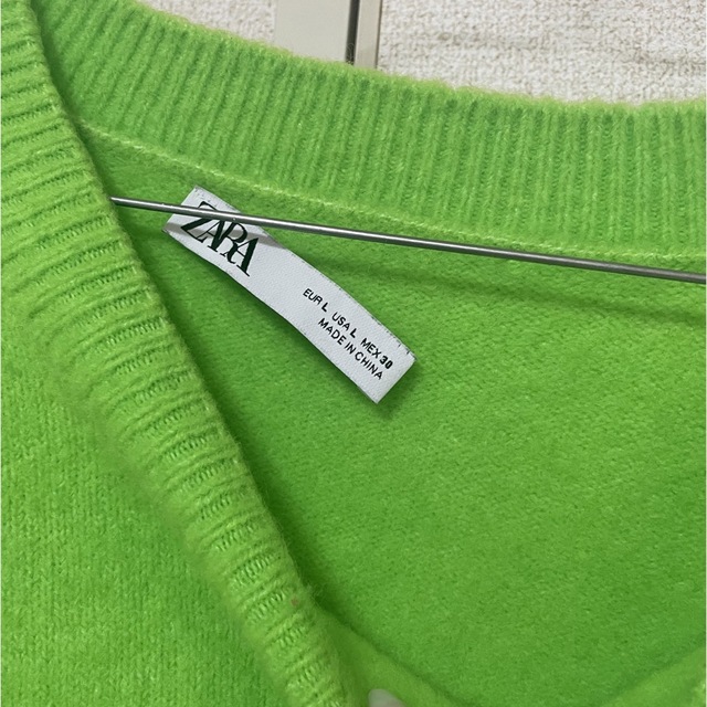 ZARA(ザラ)の最終値下げ 処分ZARA オーバーサイズニットセーター グリーン レディースのトップス(ニット/セーター)の商品写真
