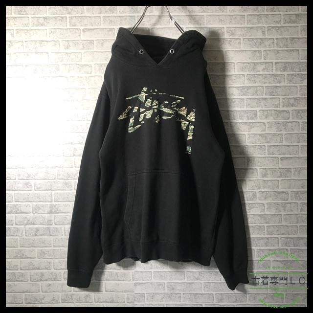 希少モデル　stussy ビッグロゴ　サイズ　M 黒