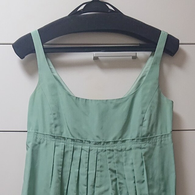 ほぼ新品 フォクシー エメラルドグリーン シルク ワンピース ドレス