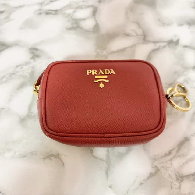 PRADA プラダ　ポーチ　キーケース　サフィアーノ　レッド　コインケース