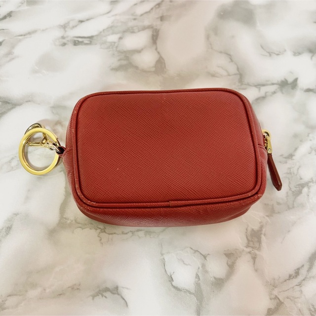 PRADA プラダ ポーチ キーケース サフィアーノ レッド コインケース