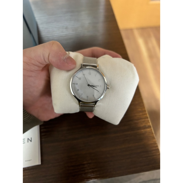 SKAGEN(スカーゲン)のSKAGEN  ANITA マザーオブパール スチールメッシュウォッチ レディースのファッション小物(腕時計)の商品写真