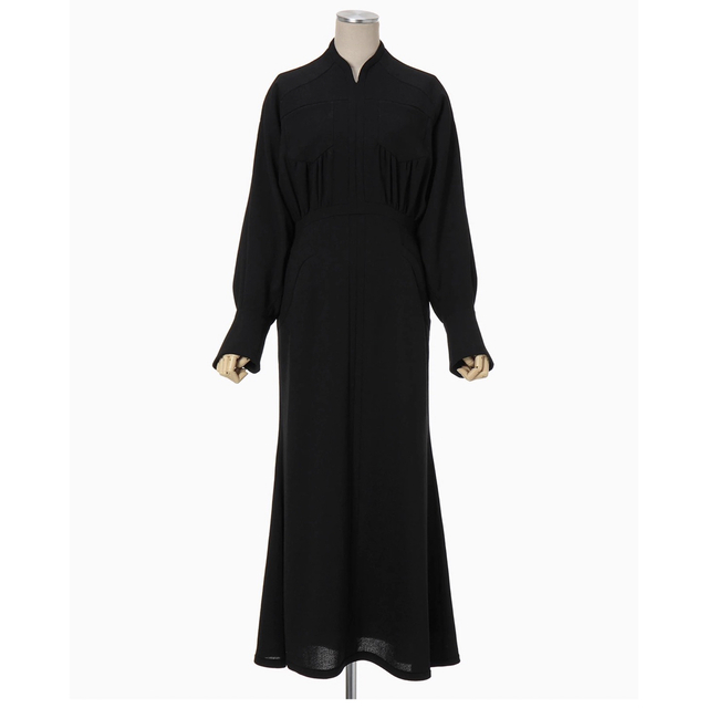 mame(マメ)のmame Wool Georgette Flare Dress レディースのワンピース(ロングワンピース/マキシワンピース)の商品写真