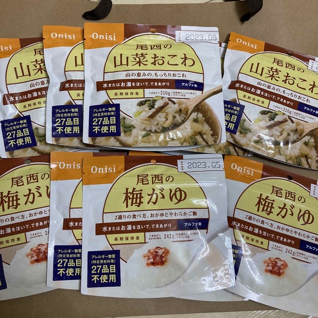 アルファ米　尾西　 食品/飲料/酒の加工食品(インスタント食品)の商品写真