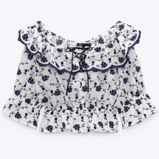 ザラ(ZARA)のZARA 花柄トップス(カットソー(半袖/袖なし))