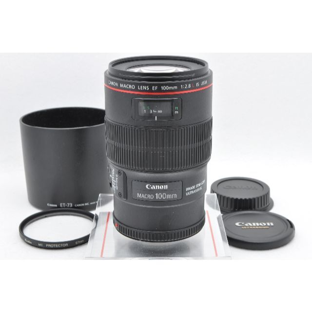 美品級】 Canon MACRO EF 100mm f2.8 L IS USM - レンズ(単焦点)