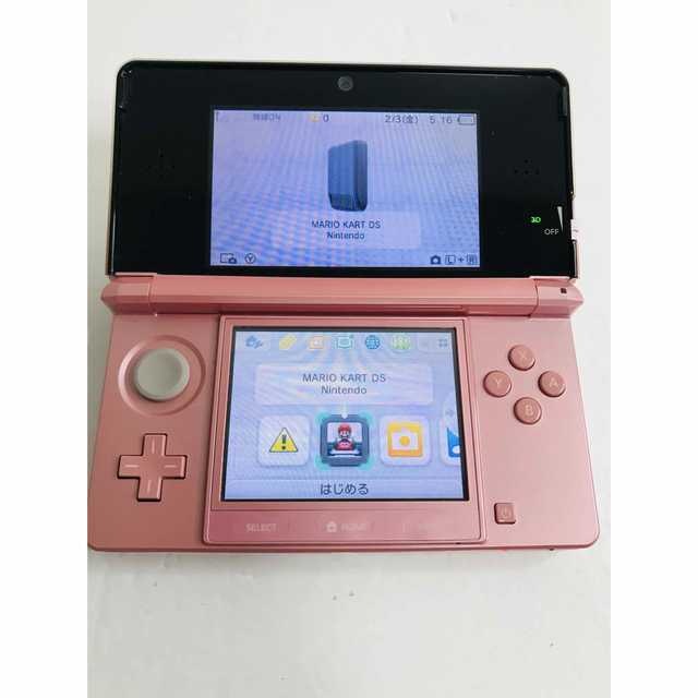 ニンテンドー3DS(ニンテンドー3DS)のニンテンドー3DS ミスティピンク Nintendo 画面極美品　本体のみ エンタメ/ホビーのゲームソフト/ゲーム機本体(携帯用ゲーム機本体)の商品写真