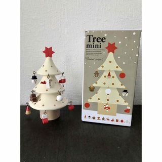 クリスマスツリー　ミニ　ホワイト(インテリア雑貨)