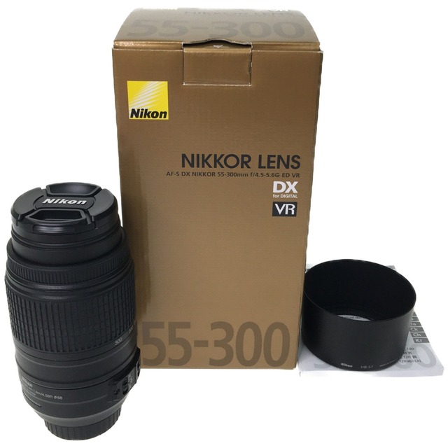 ▼▼Nikon ニコン レンズ AF-S DXケース付 F4.5-5.6G ED VR 55-300mm