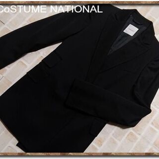 コスチュームナショナル(CoSTUME NATIONAL)のコスチューム ナショナル　比翼ジャケット　黒(テーラードジャケット)