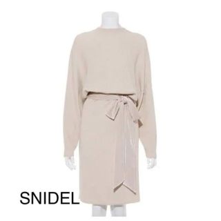 スナイデル(SNIDEL)のSNIDEL ベロアリボンニットワンピース(ひざ丈ワンピース)