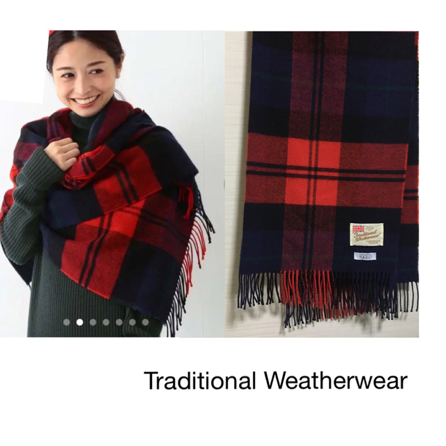 TRADITIONAL WEATHERWEAR(トラディショナルウェザーウェア)のTraditional Weatherwear 大判チェックブランケットマフラー レディースのファッション小物(マフラー/ショール)の商品写真