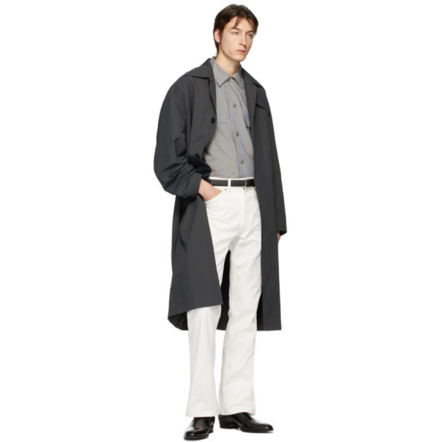 【極美品】lemaire ホワイト ブーツカットパンツ 3