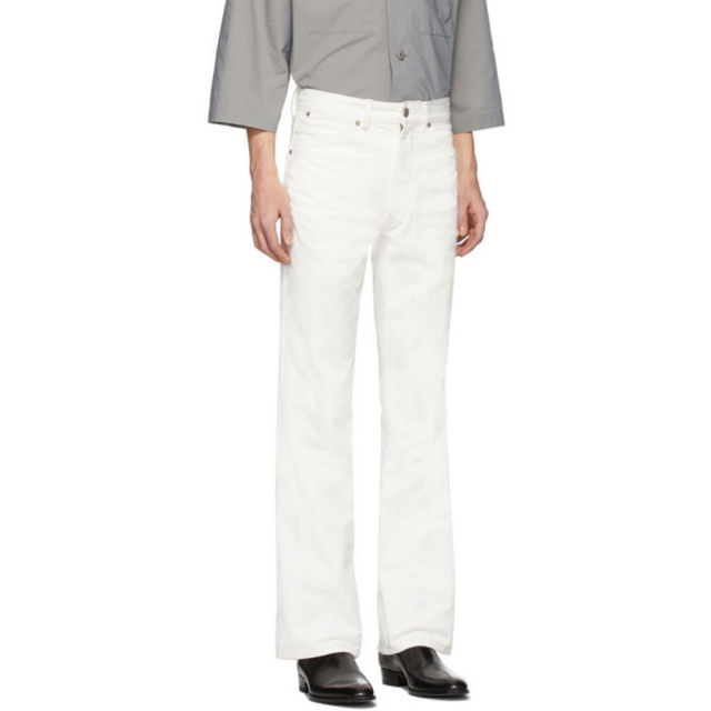 【極美品】lemaire ホワイト ブーツカットパンツ 1