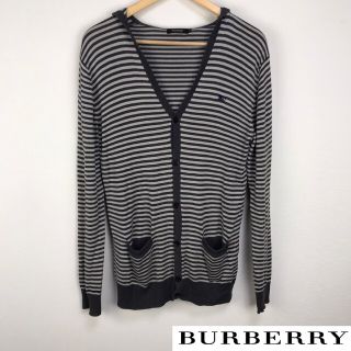 バーバリーブラックレーベル(BURBERRY BLACK LABEL)の美品 BURBERRY BLACK LABEL 長袖カーディガン ブラウン(カーディガン)