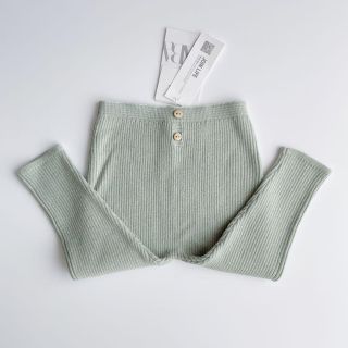 ザラキッズ(ZARA KIDS)の【新品】ZARA メリノニット リブパンツ 80（9-12M）(パンツ)