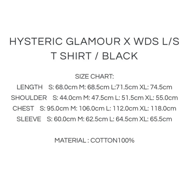 HYSTERIC GLAMOUR X WDS L/S T SHIRT white もらって嬉しい出産祝い