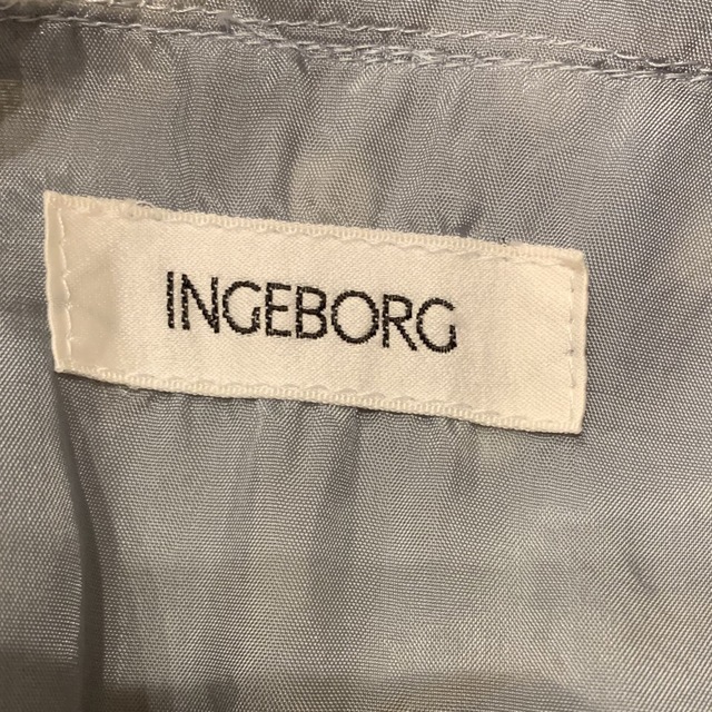 INGEBORG インゲボルグ ロングワンピース  ドット地花柄 ベルト付き