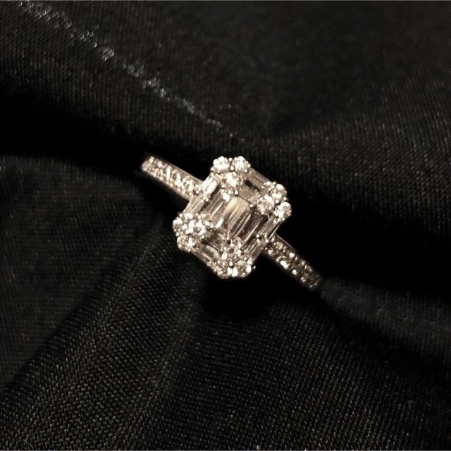 ダイヤモンド　リング　バケット　スクエア レディースのアクセサリー(リング(指輪))の商品写真