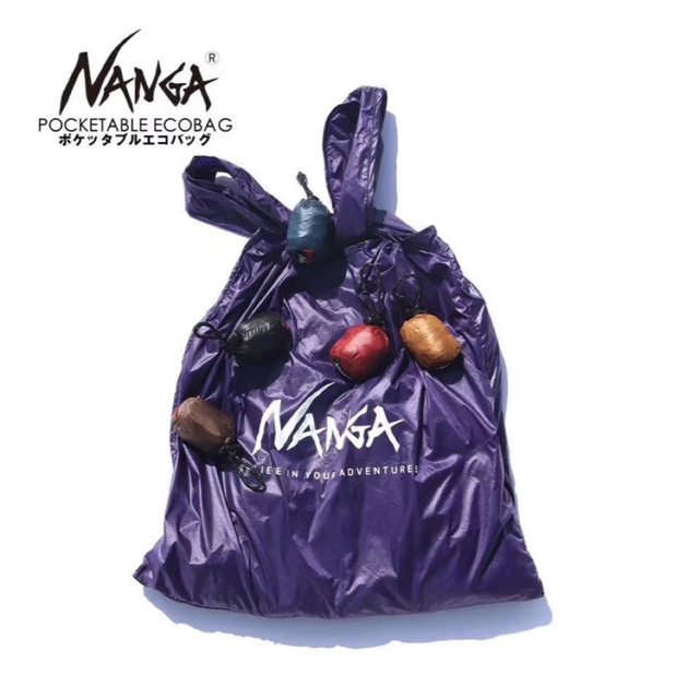NANGA(ナンガ)の【新品未使用】NANGA ナンガ ポケッタブル エコバッグ★ブラック メンズのバッグ(エコバッグ)の商品写真